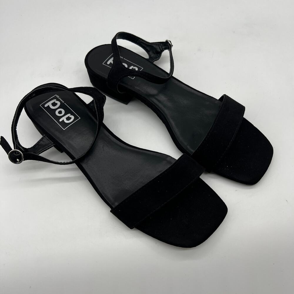 Pop Womens Eclipse Heeled Sandals Black Size 9.5M